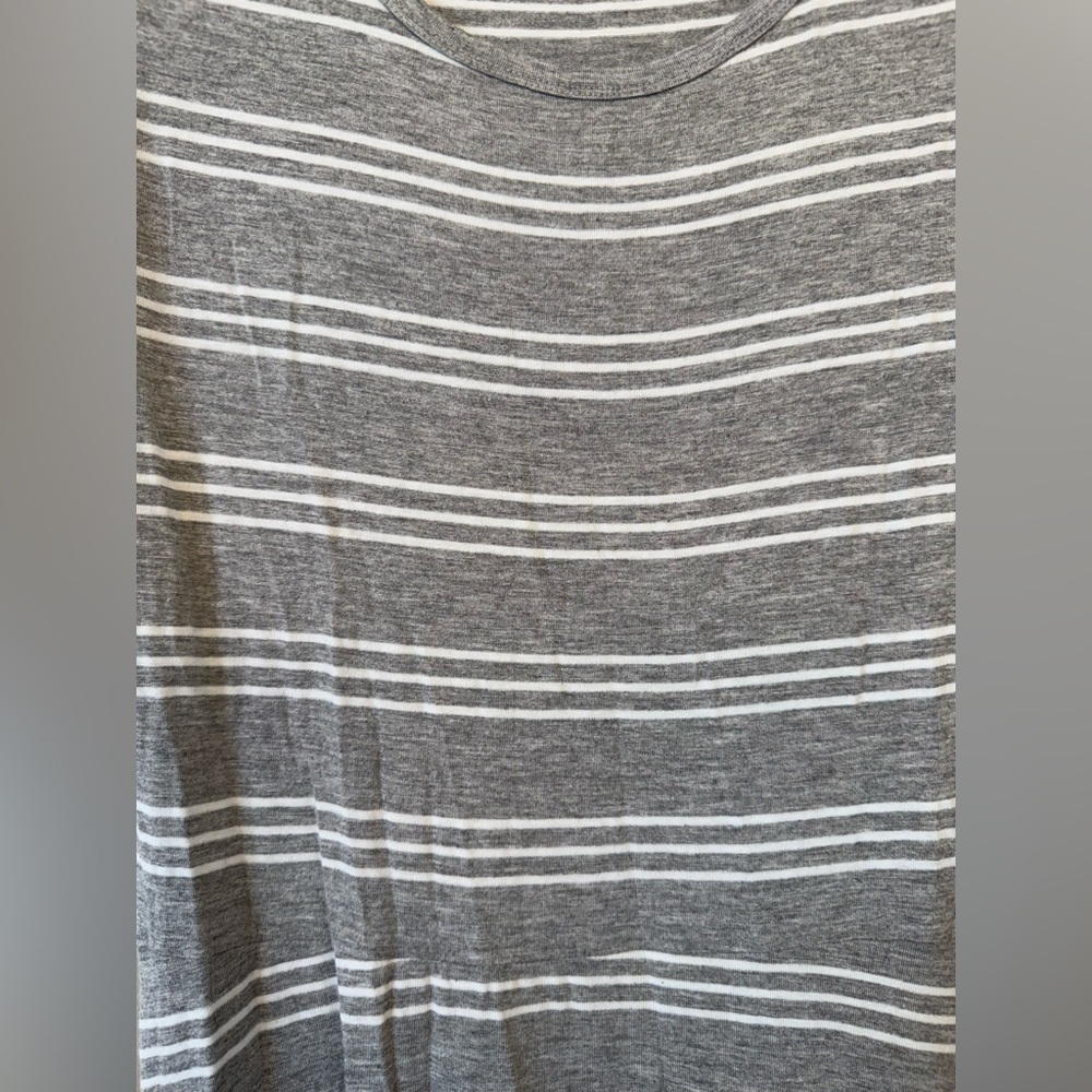 NWT LuLaRoe Anna Maxi Dress Gray and White Size Medium - Picture 7 of 7